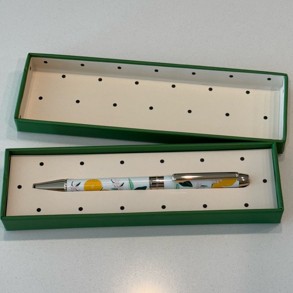 Kate Spade Oranges Ballpoint Pen - Never Used with Green Kate Spade Box